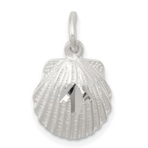Sterling Silver Sea Shell Charm &amp; 18&quot; Chain Jewerly 20.7mm x 13.6mm - £18.06 GBP