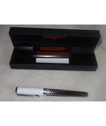 LANCASTER ITALY BALL POINT PEN SILVER WHITE TONE, BLACK INK  NEW +BOX - $36.05 CAD