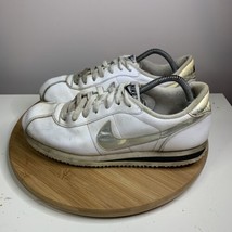 Nike Cortez Basic Men&#39;s Size 10 Shoes White Leather Athletic 316418-102 Sneakers - £31.74 GBP