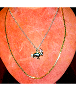 Beautiful Gold Chain and Silver Bunny Necklace - £19.33 GBP