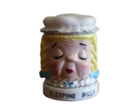Damaged* 1960 Shafford Lady Head Face Sleeping Pills Jar - $26.00
