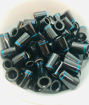 12 Premium Quality Iron Ferrules Black with Blue Ring 0.75&quot; bigger size - $23.99