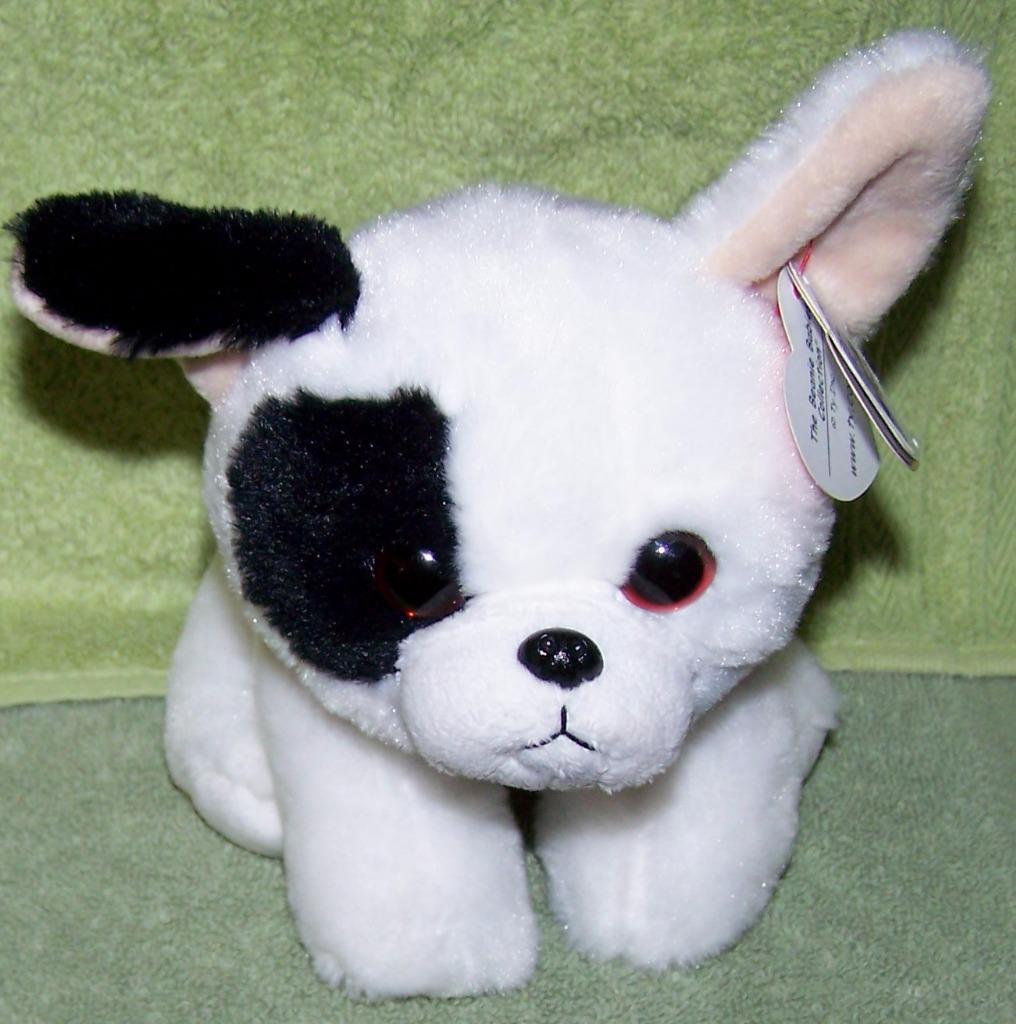 Ty Beanie Boos MARCEL the White with Black Puppy 6&quot;H NWT - $12.38