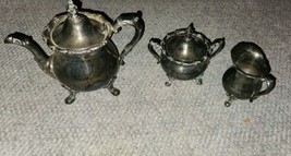 Vintage EPCA Bristol Silverplate Tea Pot Cramer Sugar Set by Poole - $1,304.61 MXN