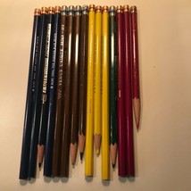 Vtg Lot 15 Eagle Verithin Venus Unique Colored Pencils Mixed Colors Blueprints - £12.63 GBP