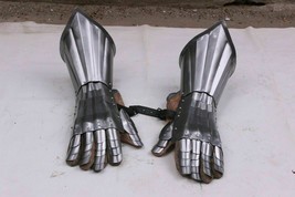 18 Ga Steel Medieval Knight Gothic Pair Of Gauntlets Gloves Armor x-mas gift - £115.08 GBP
