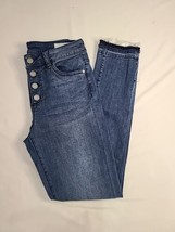 Vince Camuto Button Fly Jeans Womens Size 25/0 Released Hem Five Pocket ... - $19.68