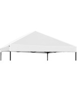 8X8 Canopy Replacement Top Outdoor Tent Only Silver Coated Cover, Silver... - $38.95