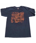 Harley Davidson Short Sleeve Black T-Shirt Red Graphic Writing Size L - $37.47 CAD