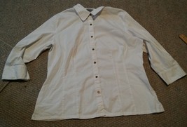 000 Jaclyn Smith Large White Button Down Shirt Womens - £8.94 GBP