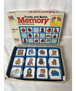 Vintage 1980 Fronts &amp; Backs Memory Card Matching Game Milton Bradley COM... - £14.59 GBP