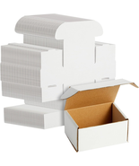 Mailing Box - 50 Pack, White, 4 X 3 X 2 Inch Corrugated Cardboard - Fold... - $48.75 CAD