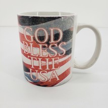 Vintage &#39;God Bless The USA 2001&#39; Xpres Multi-Colored Ceramic Coffee Mug - £16.82 GBP