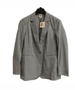 Anne Klein Blazer Womens M Black Houndstooth One Button Jacket Classic C... - $51.04 CAD