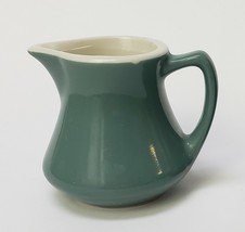 Hall Pottery Pitcher Creamer USA Green Miniature Small Handle - £20.21 GBP