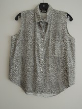 Ladies Shirt Size M Animal Print S/L Cheetah Leopard Pattern Blouse by L.A.-L.A. - £10.78 GBP