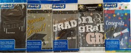 Graduation Table Covers Black or Blue Themes 54”x108” 1 Cover/Pk , Select Theme - £2.38 GBP