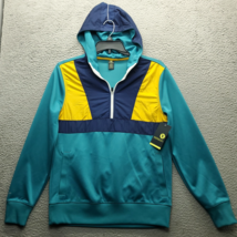 Xersion Track Jacket Mens Small Multi Raglan Sleeve Stretch Hooded Quart... - $29.30