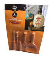 Hyde And Eek Pumpkin Carving Kit 5 Tools 8 Stencils Halloween Craft - £11.75 GBP