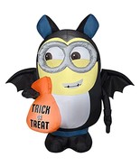 Gemmy 3.5 FT Minion Dave in Bat Costume Airblown Inflatable - $56.35