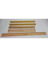 5 VTG Wood Ruler Lot Falcon Senco 916-12 Westcott 501-18 K&amp;E Star Triang... - €25,20 EUR