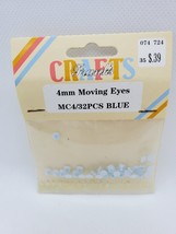 Lot of 12 Packs of Moving Eyes - Franks Nursery &amp; Crafts 4mm Wiggly Blue - £11.67 GBP