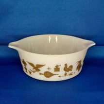 Vtg 1.5 Pint Pyrex 472 33 American Heritage Pattern made in USA Ovenware... - $28.04