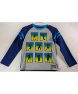 Fornite T Shirt Boys Size 10/12 Blue Gray Knit Polyester Long Sleeve Rou... - $17.40