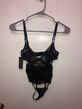 NWT Yandy Womens SZ Medium Black Lace Teddy Sexy Lingerie - $9.89