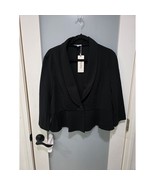 Joy Joy Black Peplum Blazer XXL (Fits Like L) | Workwear Jacket NWT - $47.57 CAD