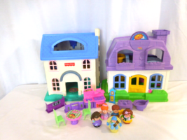 Little People Happy Sounds Night/Day Dollhouse + Little People Blue Roof... - $29.81 CAD