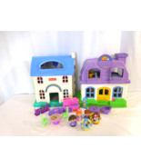 Little People Happy Sounds Night/Day Dollhouse + Little People Blue Roof... - $414.68 MXN