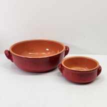 De Silva Double Handled Rnd Red Terracotta Soup Casserole Bowl &amp; Side Dish ITALY - £19.12 GBP