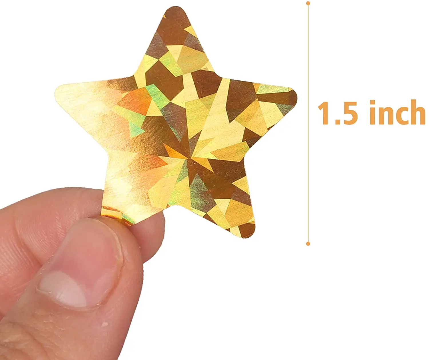 Play Holographic Gold Star Stickers for Play Reward 100-500Pcs F Star Stickers L - £23.15 GBP