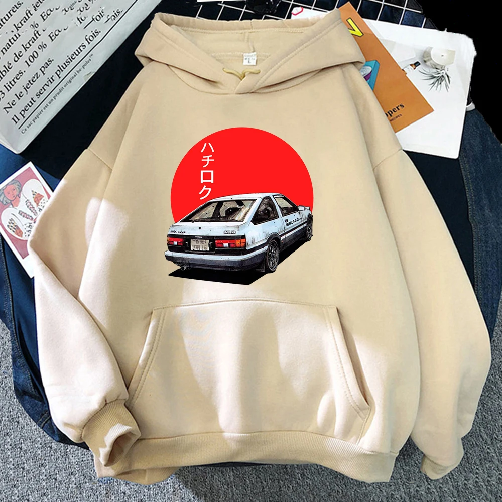 Initial D Hoodie AE86 Fashion Print Sweatshirt Japanese Long Sleeve Hoodies Men  - £75.69 GBP