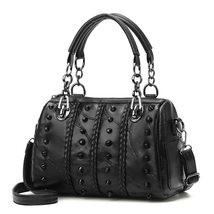 Rivets Leather Handbags For Women 2022 Fashion Designer  Shoulder Crossbody Bags - £29.16 GBP