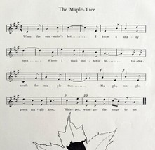 The Maple Tree Sheet Music 1903 Mary Robinson Art Seasonal Antique DWKK17 - $29.99