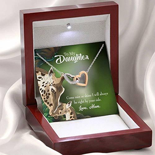 Primary image for Mom is Right by Your Side Daughter Keepsake Card Inseparable Necklace Pendant w 