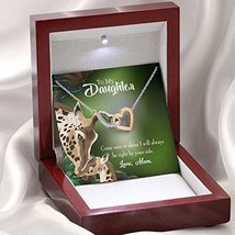 Mom is Right by Your Side Daughter Keepsake Card Inseparable Necklace Pendant w  - £50.64 GBP