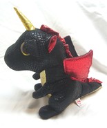 TY 2021 Beanie Boos GRINDAL THE BLACK &amp; GOLD DRAGON 10&quot; Plush STUFFED AN... - $376.19 MXN