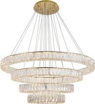 Chandelier MONROE Contemporary Gold Crystal Clear Royal-Cut Adjustable Hanging - £2,812.93 GBP