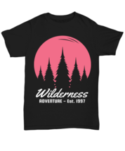 Wilderness Adventures, black Unisex Tee. Model 60073  - £19.74 GBP