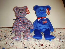 Ty Beanie Babies USA &amp; John - £18.00 GBP