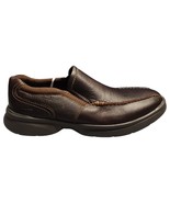 Clarks Collection Bradley Step Slip On Loafers Mens 11 Brown Leather Rou... - $67.90