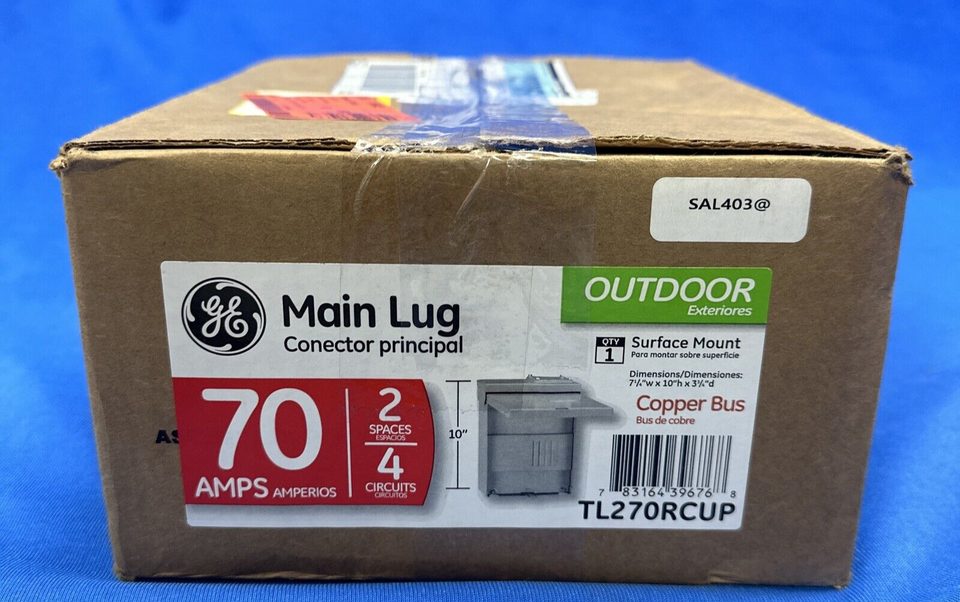GE PowerMark Plus Outdoor 70 Amp 2-Space 4-Circuit Single-Phase Main Lug... - $19.79