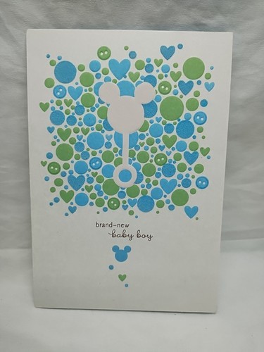Hallmark Shoebox Disney Mickey Baby Boy Greeting Card 5&quot; X 7&quot; - $8.90