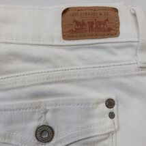 Levis Jeans Women's Cotton White Denim Mid-Rise Cropped Jeans Size 8 (32×19) image 2