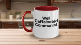 Communist Coffee Mug Two Tone Cup Funny Gift for Red Communism Philosophy - £17.86 GBP