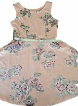 PINK &amp; VIOLET ~ Girls&#39; Size 8 ~ Metallic Rose Floral ~ Sleeveless Dress ... - $623.16 MXN