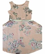 PINK &amp; VIOLET ~ Girls&#39; Size 8 ~ Metallic Rose Floral ~ Sleeveless Dress ... - $623.16 MXN